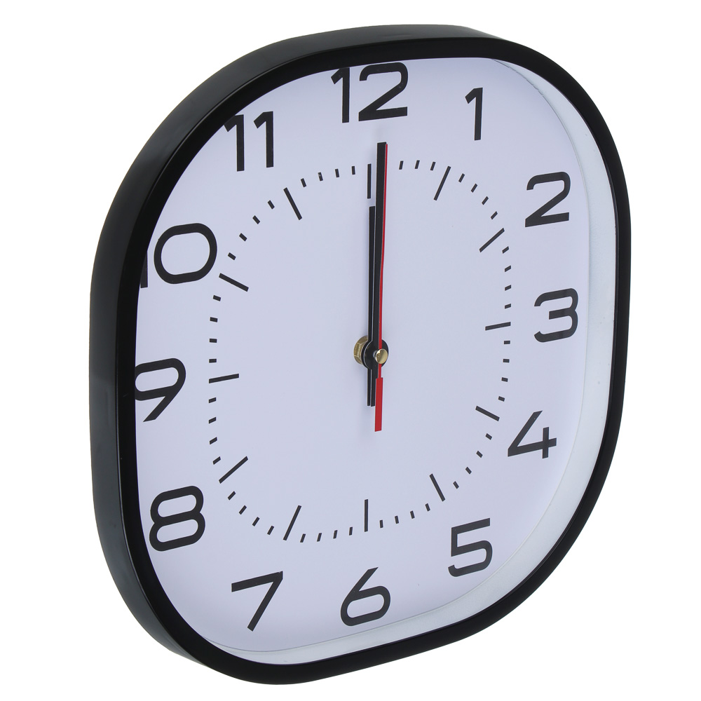 Часы настенные тм LADECOR CHRONO квадратные, 30x30x4 см, пластик, стекло, 1хАА, арт.№ 581-368