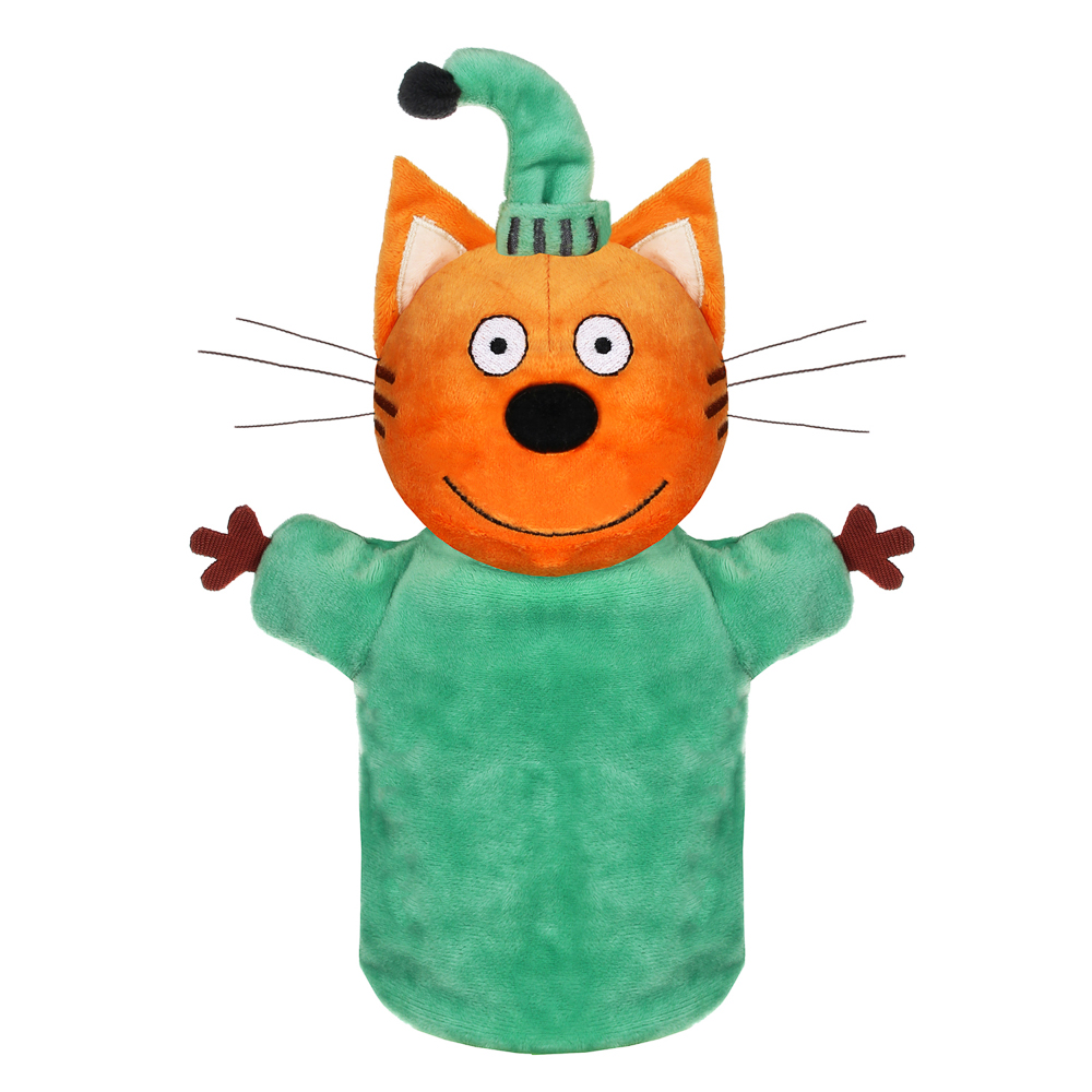 ИГРОЛЕНД Кукольный театр "Три кота", рукавичка, 26см, текстиль, Компот, арт.№ 264-410