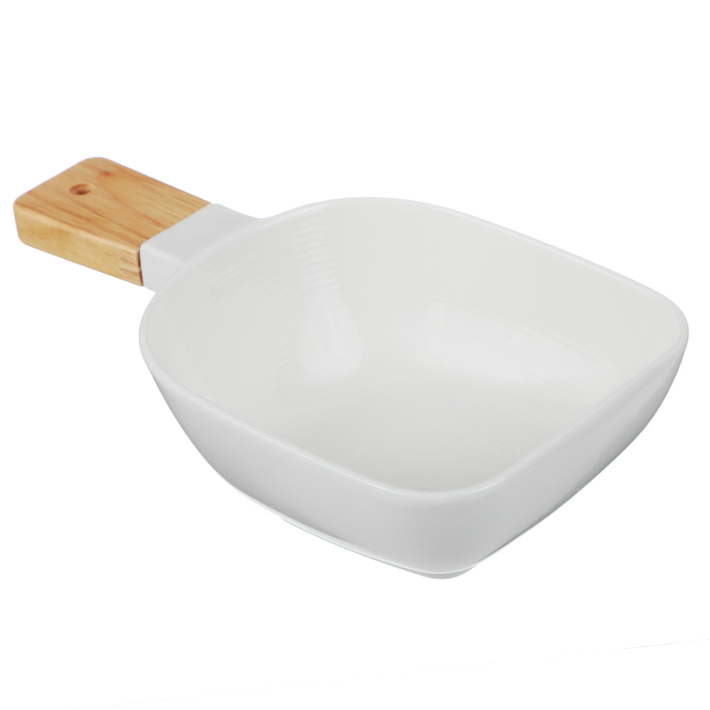 ВСЁГАЗИН Блан нуар Салатник, 23х14х7см, фарфор, бамбук, арт.№ 821-073