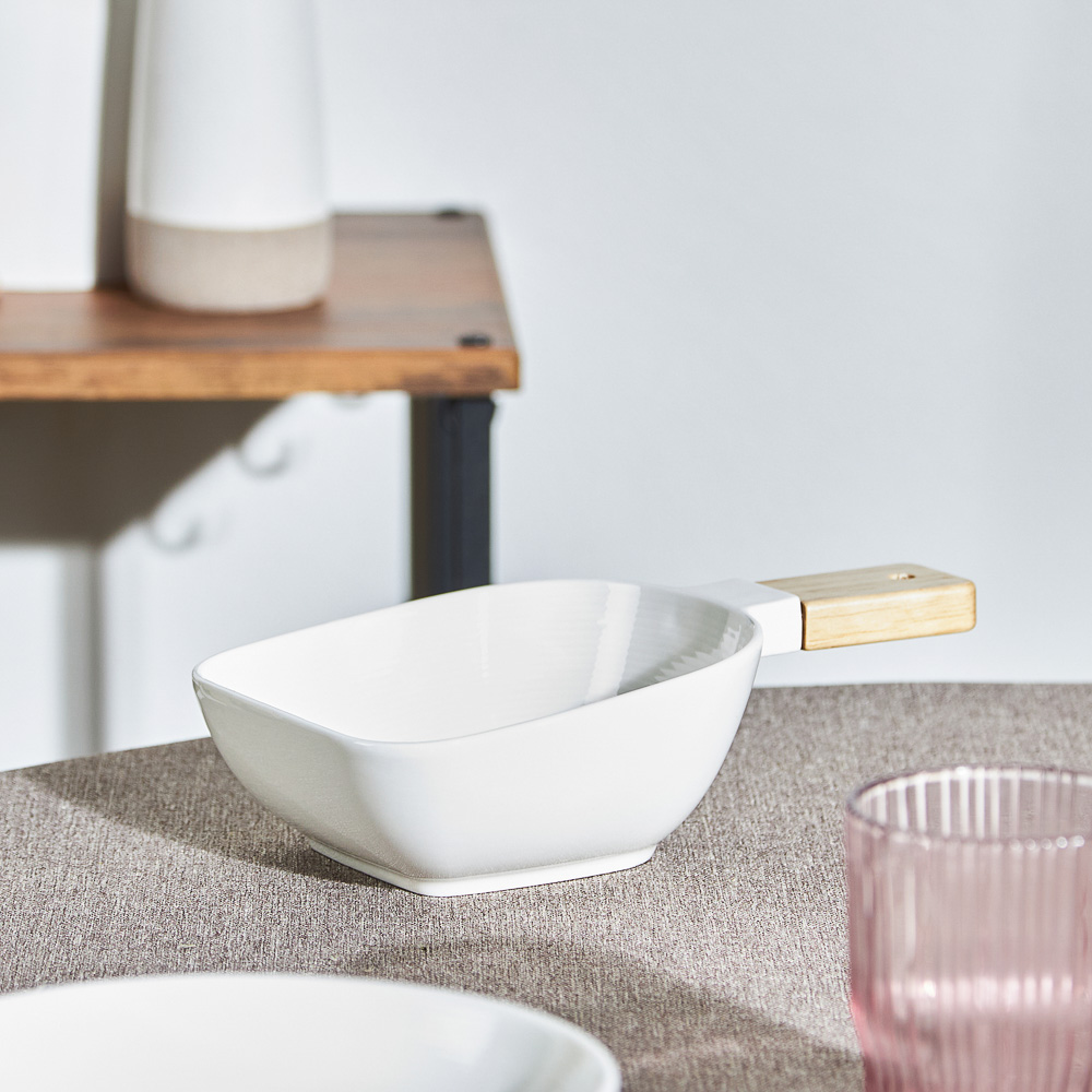 ВСЁГАЗИН Блан нуар Салатник, 23х14х7см, фарфор, бамбук, арт.№ 821-073