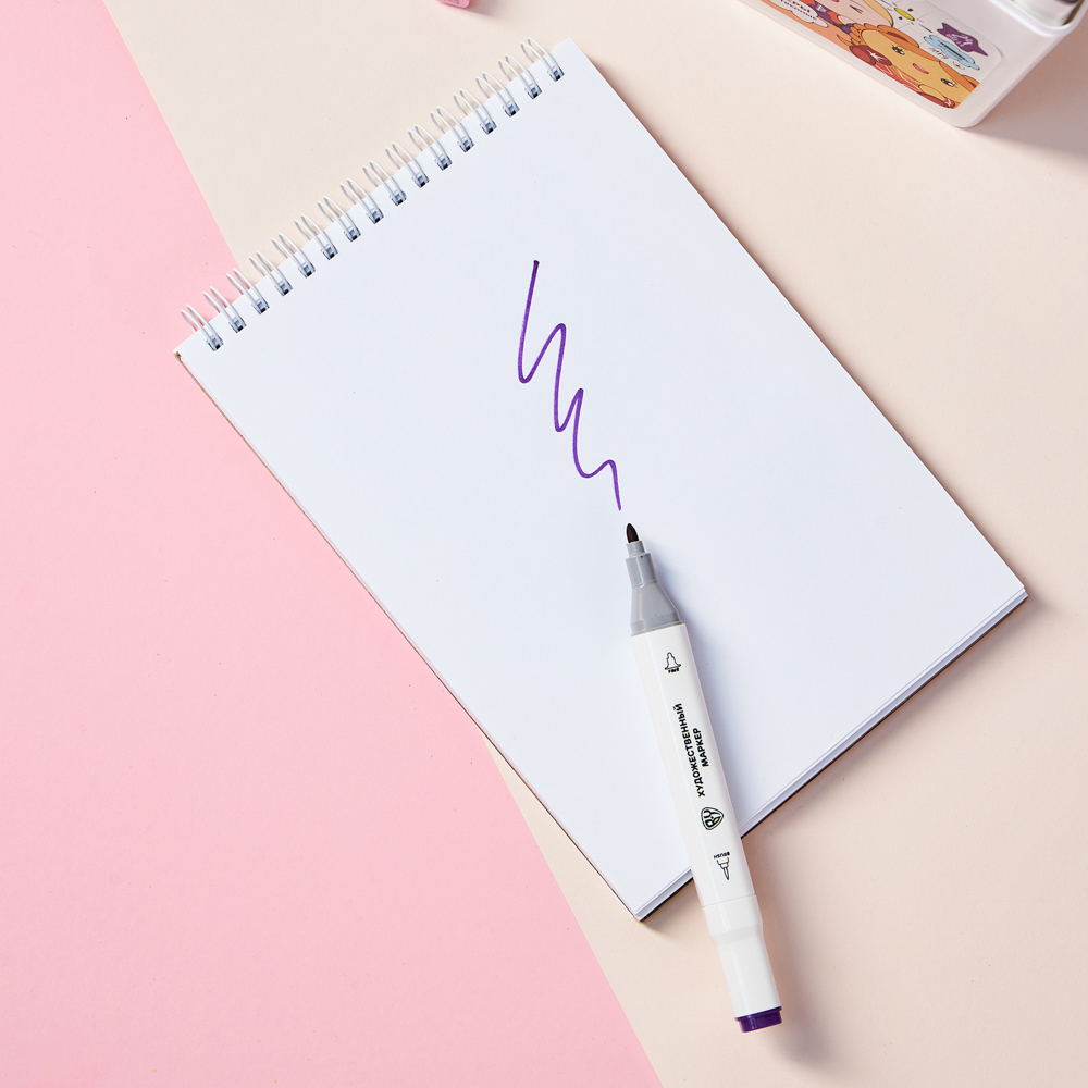 BY Русские Супергерои Набор маркеров худ., 2-стор., круг.након./кисточка, 24 цв., "Кавай", пл.бокс, арт.№ 613-095