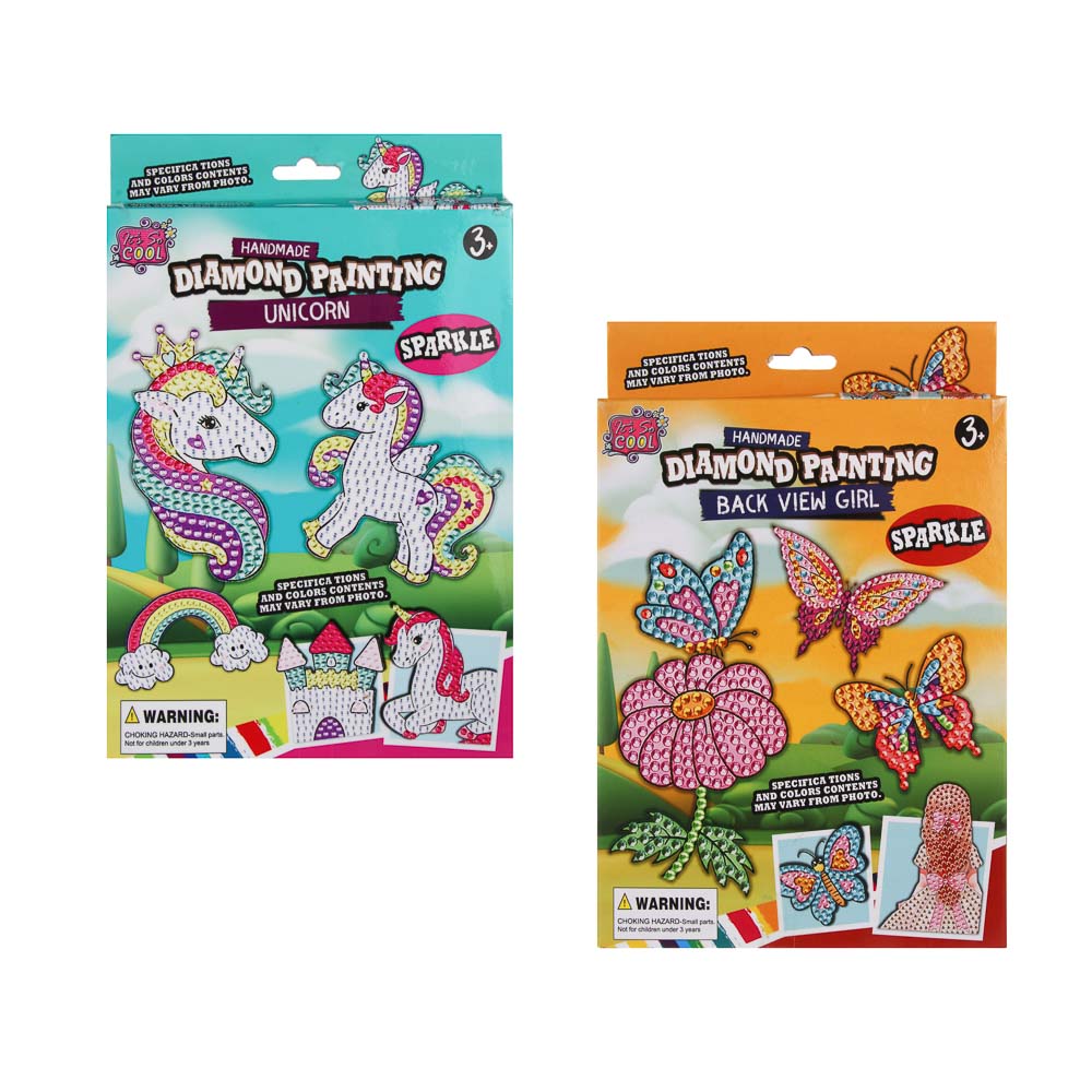 Набор для творчества "Сверкающие стикеры", ХОББИХИТ, 15х2х22,5см, PP, PVC, 2 дизайна, арт.№ 287-466