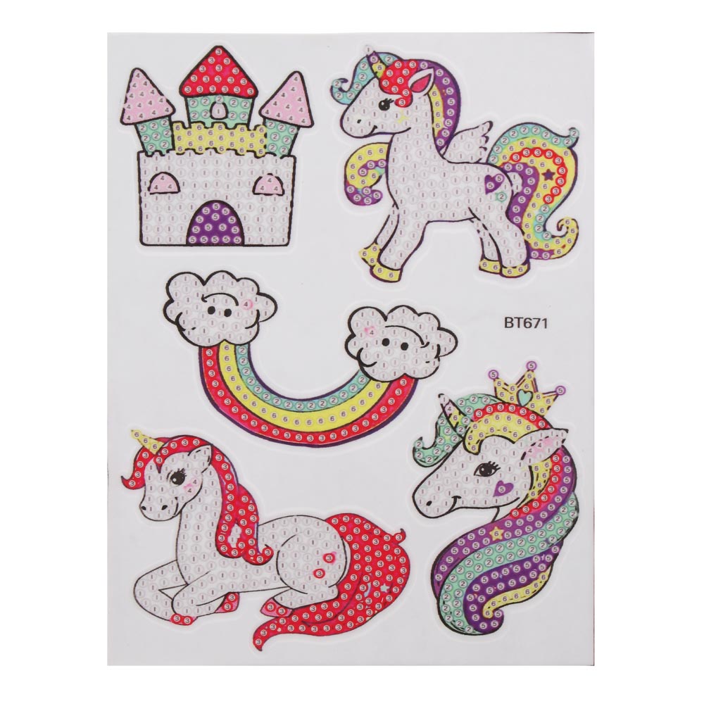 Набор для творчества "Сверкающие стикеры", ХОББИХИТ, 15х2х22,5см, PP, PVC, 2 дизайна, арт.№ 287-466