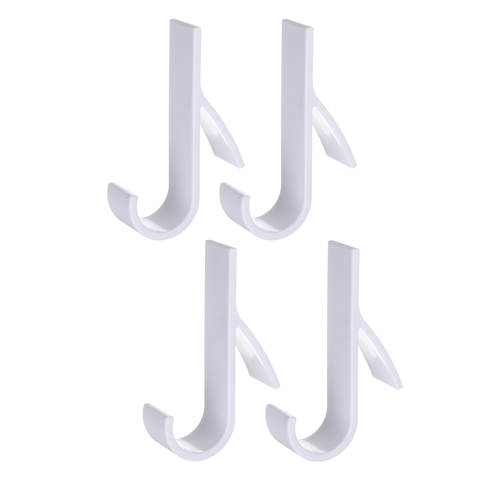 VETTA Крючки для ванной на радиатор обогрева, 4шт, полистирол, белый, арт.№ 478-315