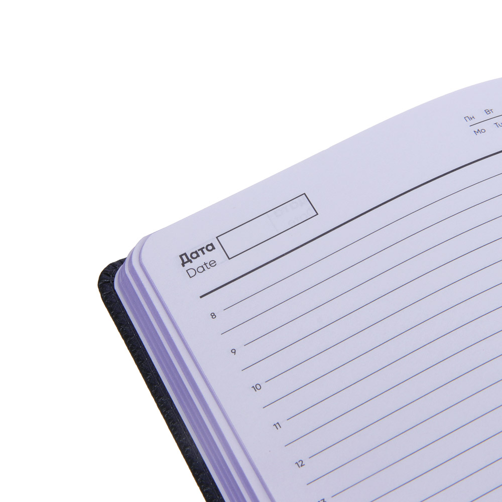 Ежедневник недатир."ЛОФТ" А5, 320 стр., тв.обл.с поролоном, иск.кожа, нашивка, цв.срез, черный мет., арт.№ 572-150