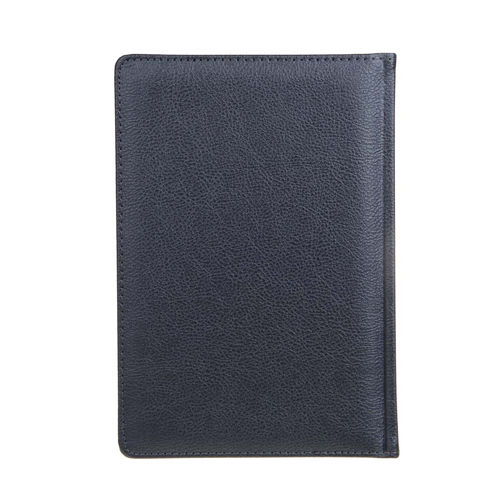 Ежедневник недатир."ЛОФТ" А5, 320 стр., тв.обл.с поролоном, иск.кожа, нашивка, цв.срез, черный мет., арт.№ 572-150