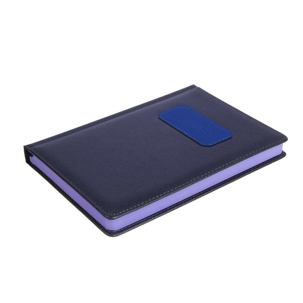 Ежедневник недатир."ЛОФТ" А5, 320 стр., тв.обл.с поролоном, иск.кожа, нашивка, цв.срез, черный мет., арт.№ 572-150