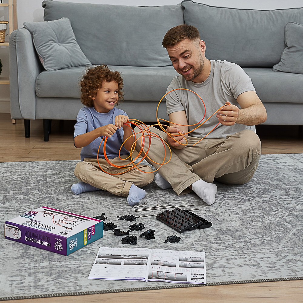 BY Education Конструктор "Кинетический" 127 дет, 2 шарика, ABS, PP, металл, 35,5х23,5х7см, арт.№ 859-063