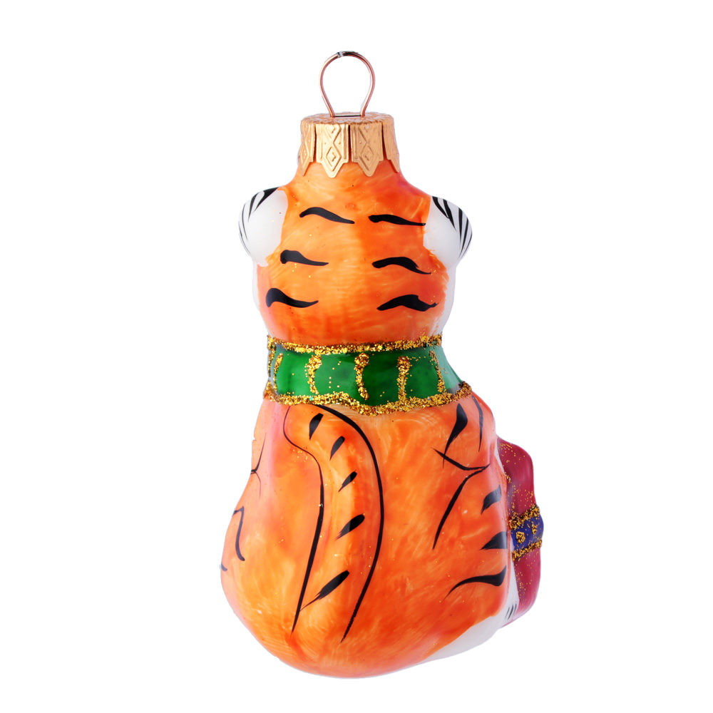 СНОУ БУМ Подвеска "Тигренок", 80 мм, стекло, 4 дизайна, арт.№ 368-078