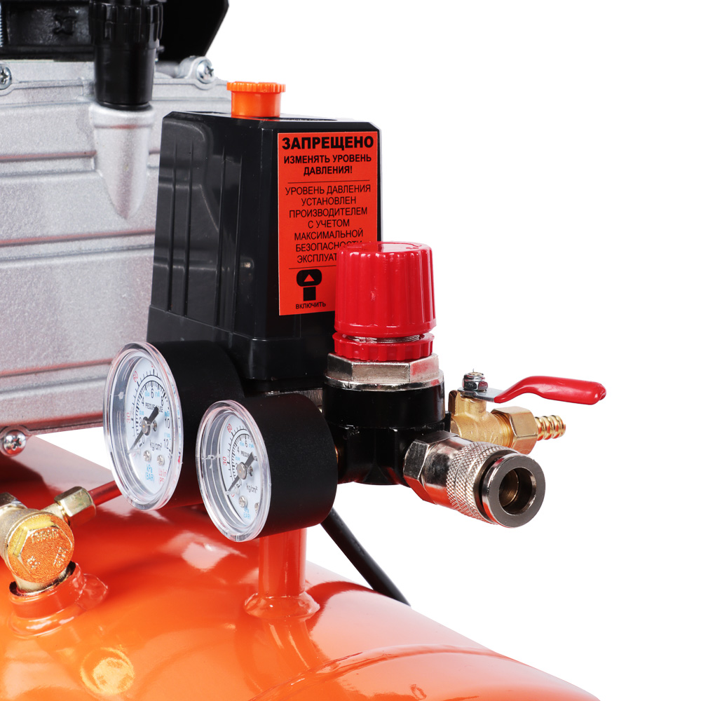 ЕРМАК Компрессор воздушный 200-50-1,5, 1 поршень, мощность 1500Вт, 50л, 200л/мин, арт.№ 690-026