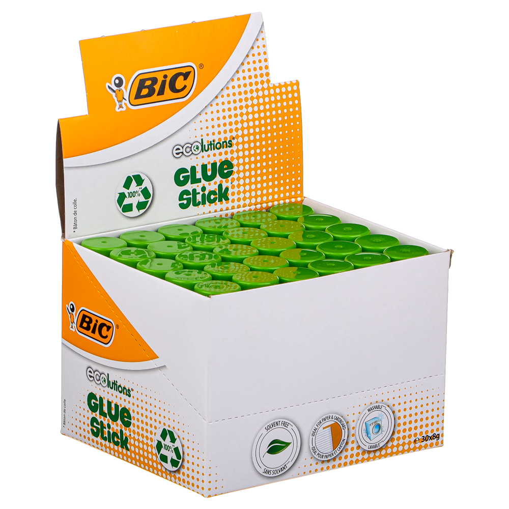 BIC Клей-карандаш "Эколюшен", прозрачный, твердый, нетоксичный, 8 г, арт.№ 586-041