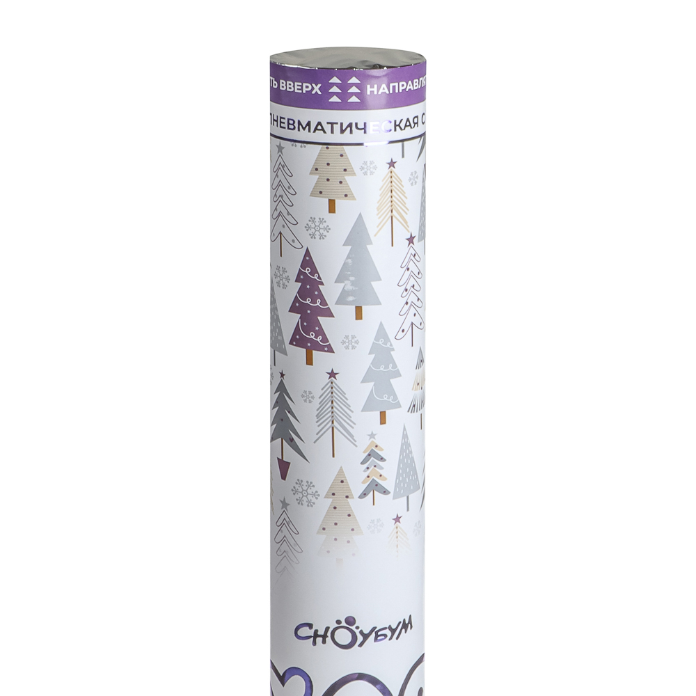 СНОУ БУМ Хлопушка пневматическая, 60 см, наполнитель фольга, дизайн с фольг.слоем, арт.№ 399-169