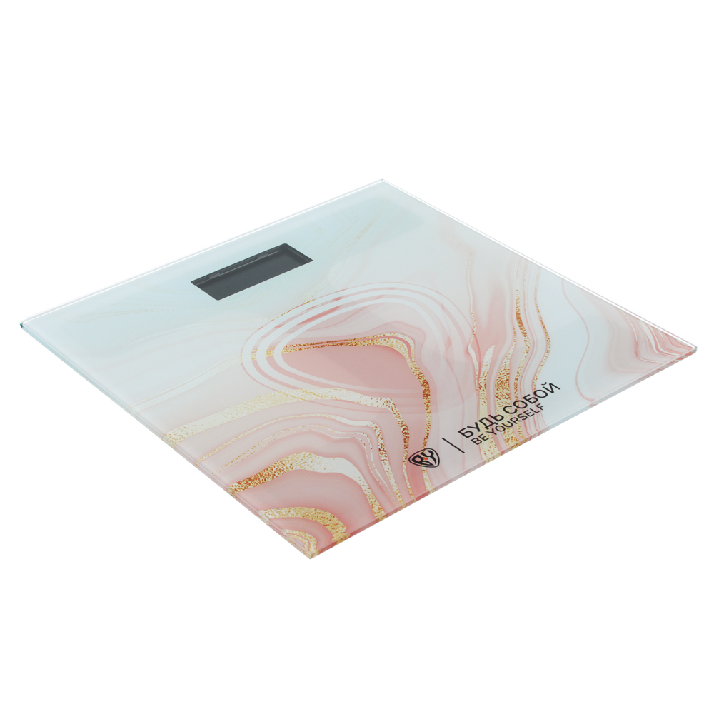 BY Весы напольные электронные, ЖК-дисплей, макс. нагр.до 180кг, 28х28х0,5см, арт.№ 487-050