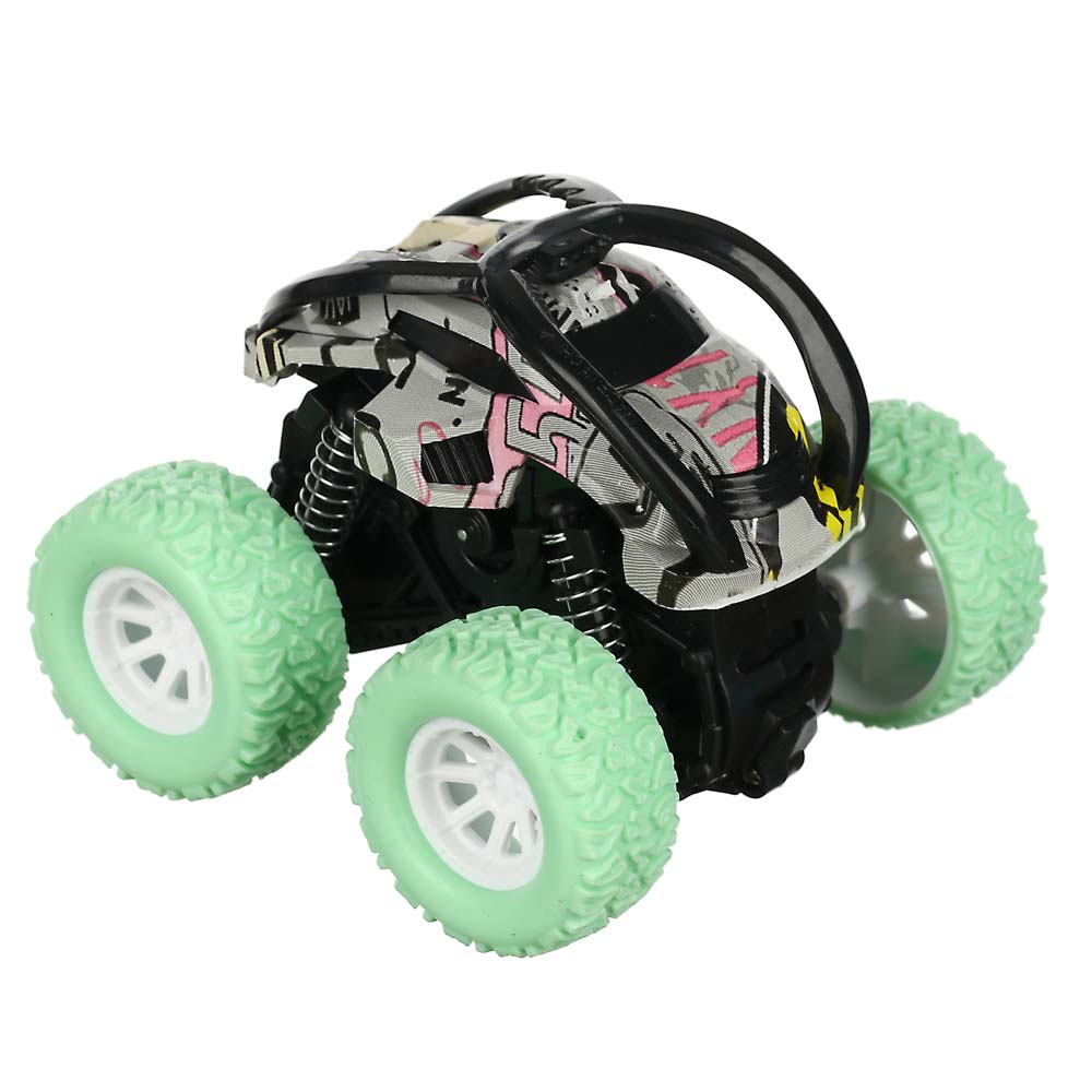 ИГРОЛЕНД Машинка инерционная "Монстр-акробат", ABS, 9х9х7см, 4 цвета, арт.№ 292-225