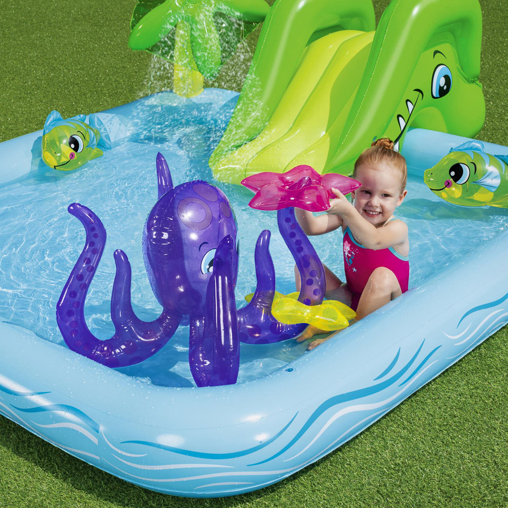 BESTWAY Бассейн надувной с брызгалкой и принадл. для игр "Аквариум", 239х206х86см, 308 л, 53052, арт.№ 013-018