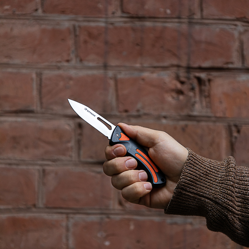 ЕРМАК Нож туристический складной, 17,4 см, 2CR13, ABS пластик, арт.№ 070-032