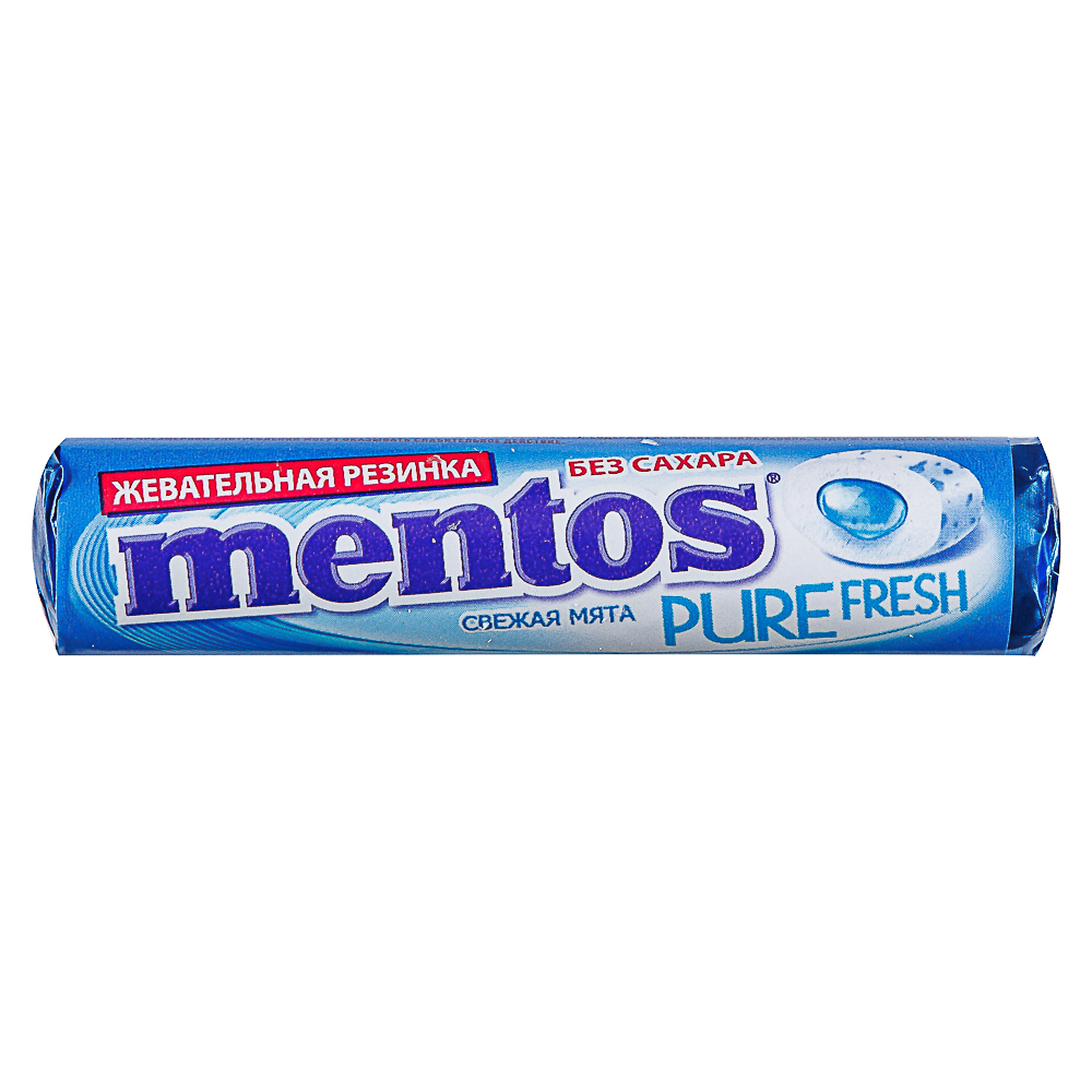 Жевательная резинка MENTOS PURE FRESH вишня, арбуз, виноград, мята, тутти-фрутти 15,5г., арт.№ 347-348