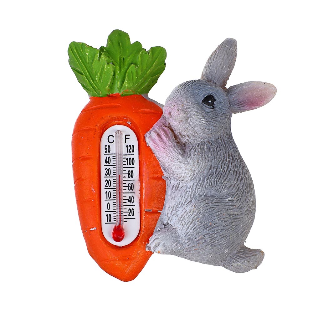 СНОУ БУМ Магнит с термометром Символ Года 2023, резина, 5x1,5x7см, 4 дизайна, арт.№ 359-836