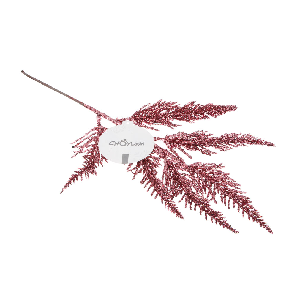 СНОУ БУМ Ветка 35 см, металл, пластик, глиттер, ассортимент цветов, 6 цветов, арт.№ 353-506