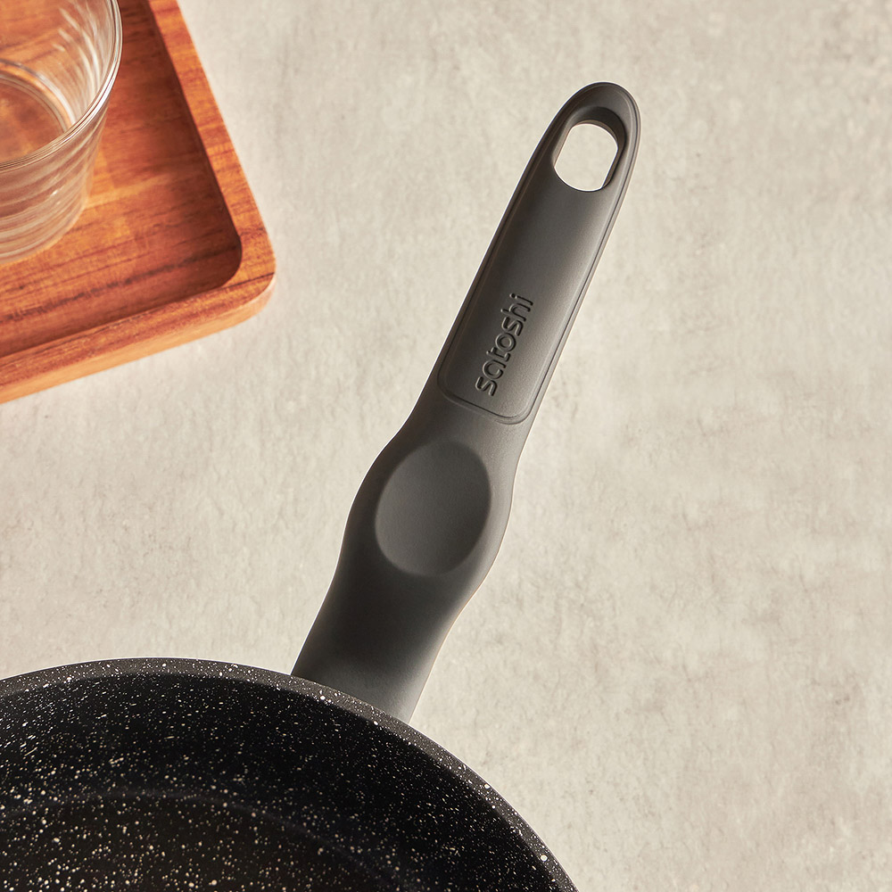 SATOSHI Стоун Сковорода литая глубокая d28см, антипригарное покрытие Мрамор, индукция, арт.№ 846-445