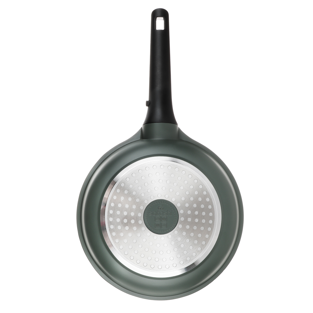 SATOSHI Уран Сковорода литая d24см, антипригарное покрытие Мрамор, индукция, съемная ручка, арт.№ 846-456