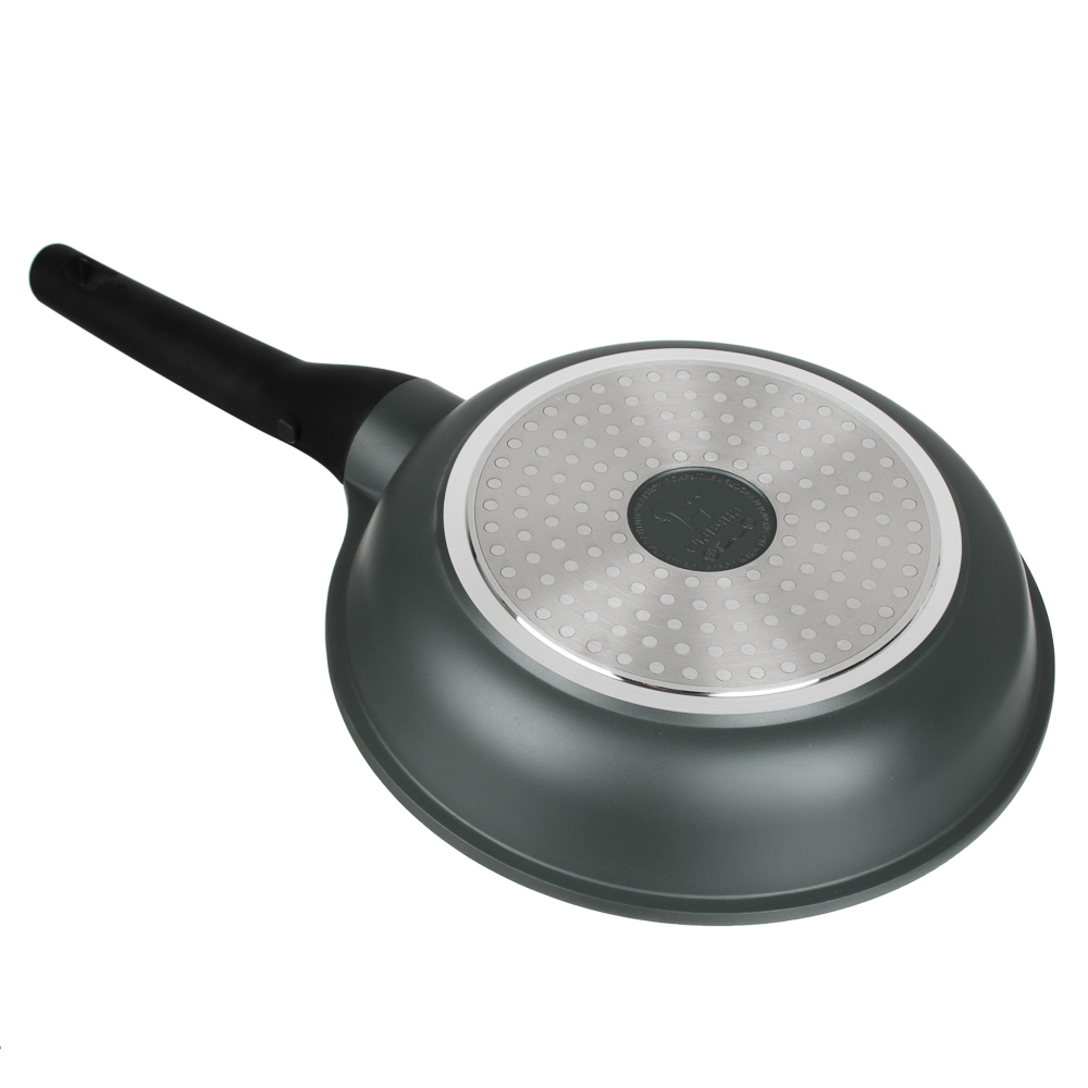 SATOSHI Уран Сковорода литая d24см, антипригарное покрытие Мрамор, индукция, съемная ручка, арт.№ 846-456