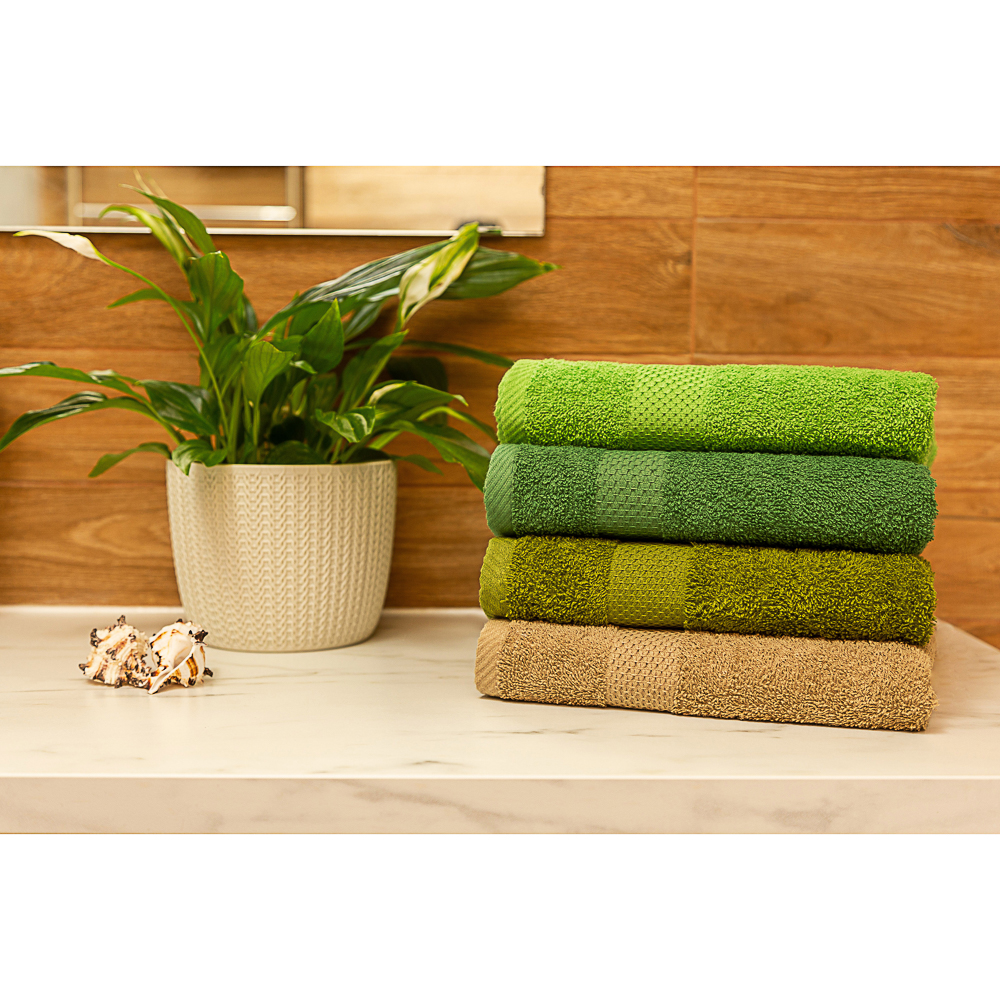 PROVANCE Наоми Полотенце махровое, 100% хлопок, 50х90см, 360гр/м, темно-зеленый, арт.№ 489-193