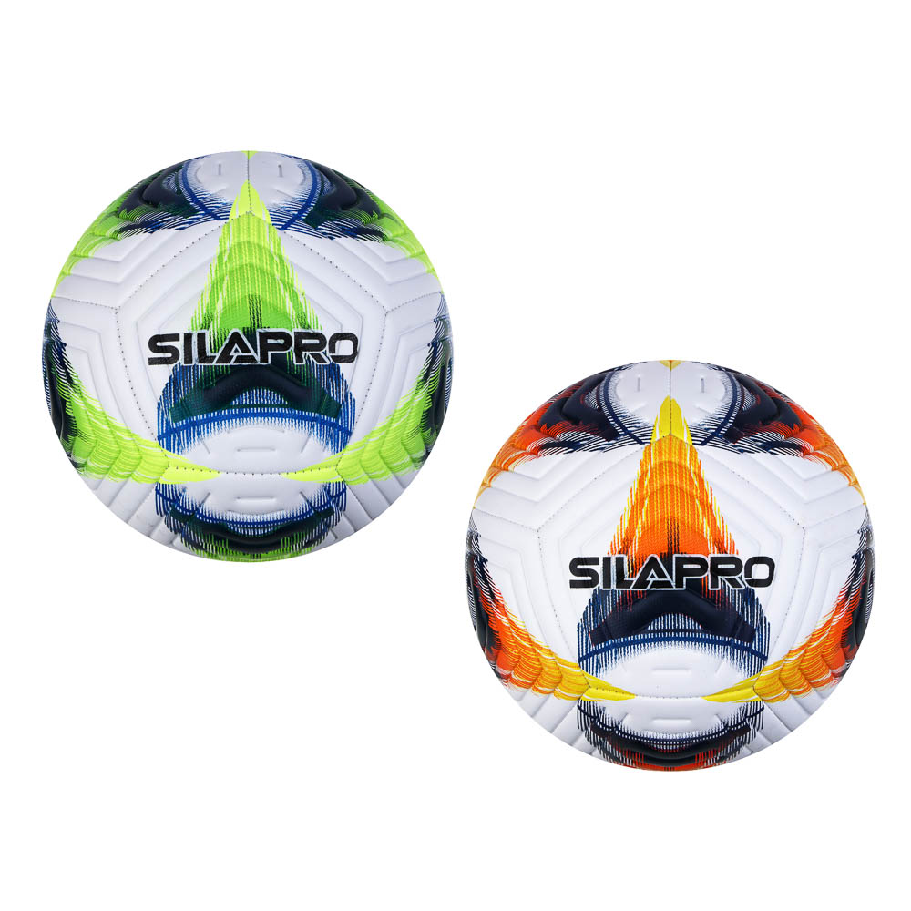 SILAPRO Мяч футбольный 22см, 5 р-р, 2сл, PU 3.5мм, 400г (+-10%), арт.№ 133-001