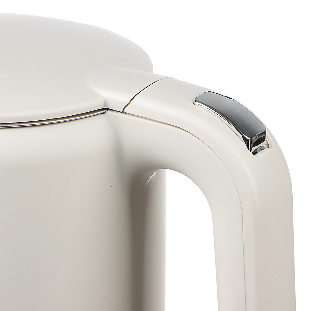 LEBEN Чайник электрический 1,7л двойные стенки пластик/нерж сталь, поддерж.температуры, оливк.и беж., арт.№ 291-135