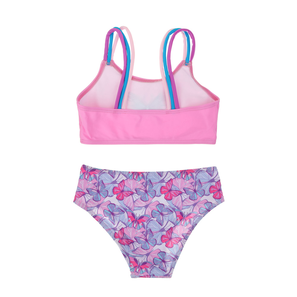 GALANTE Бабочки Купальник для девочки раздельный, р-р 110-116, 82%полиэстер, 18%эластан, арт.№ 331-026