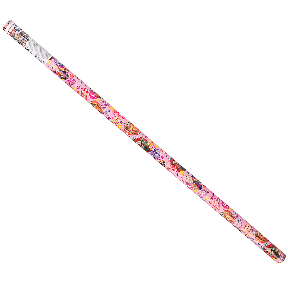 BY Русские Супергерои Бумага упаковочная, 70х100см, 90 гр, цвет розовый, арт.№ 507-070