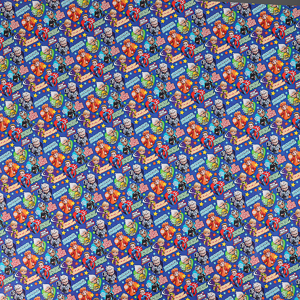 BY Русские Супергерои Бумага упаковочная, 70х100см, 90 гр, цвет синий, арт.№ 507-071