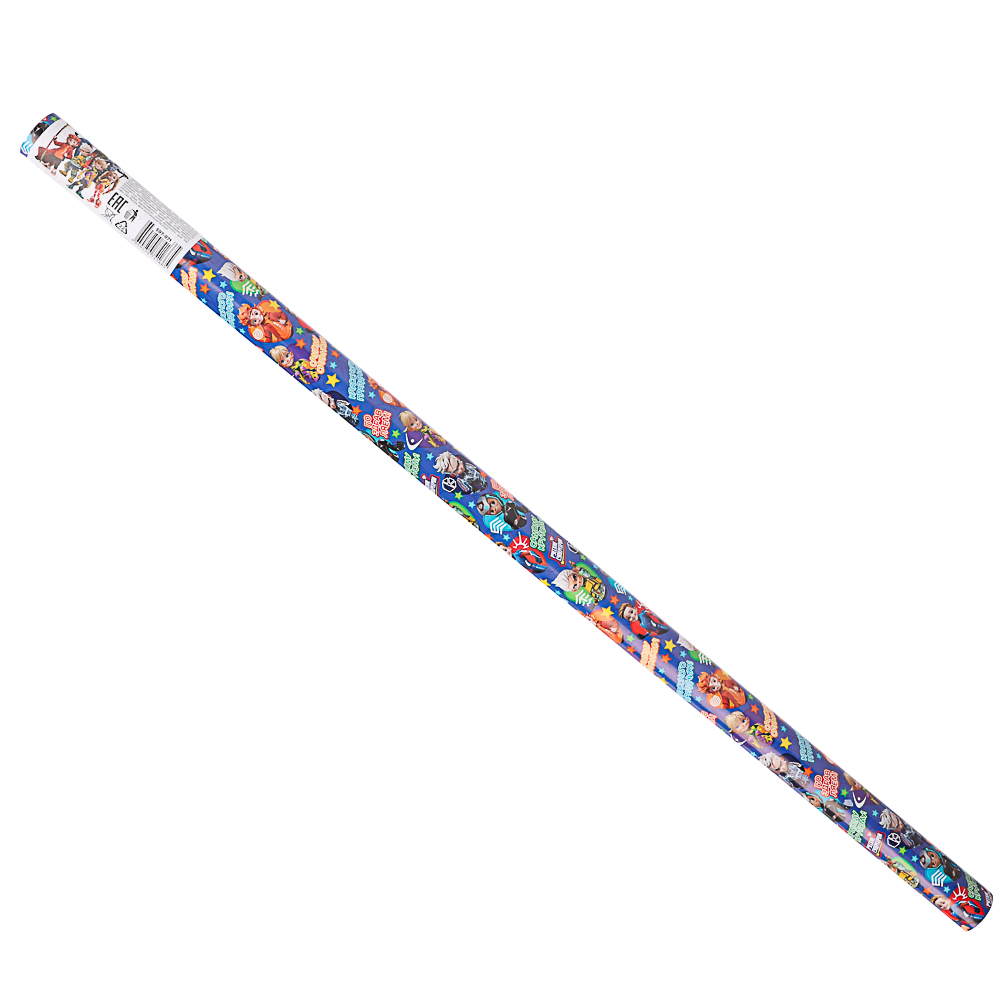 BY Русские Супергерои Бумага упаковочная, 70х100см, 90 гр, цвет синий, арт.№ 507-071