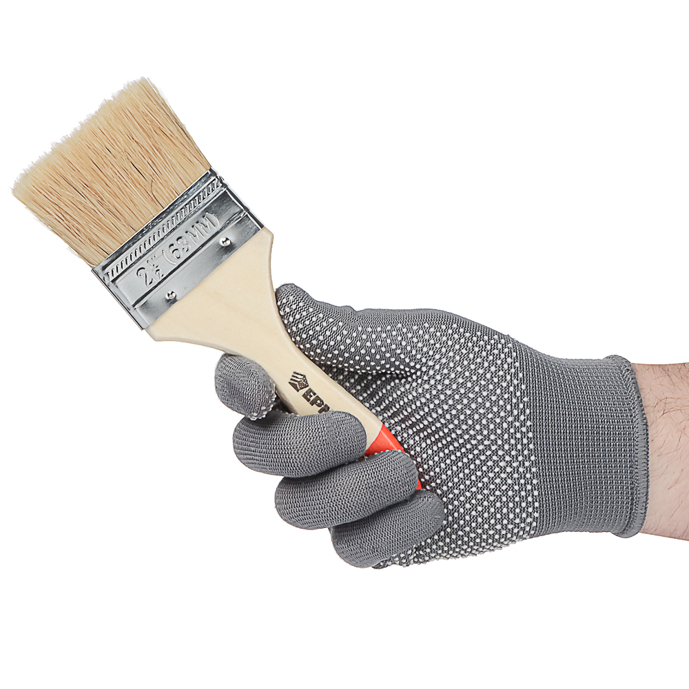 ЕРМАК Кисть малярная плоская "Стандарт" нат. щетина 2,5" (63мм), арт.№ 682-012