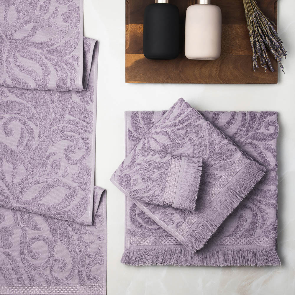PROVANCE Шанталь Комплект полотенец махровых жаккард, 100% хл, 30х50,50х90,70х130, 430г/м, сиреневый, арт.№ 484-177