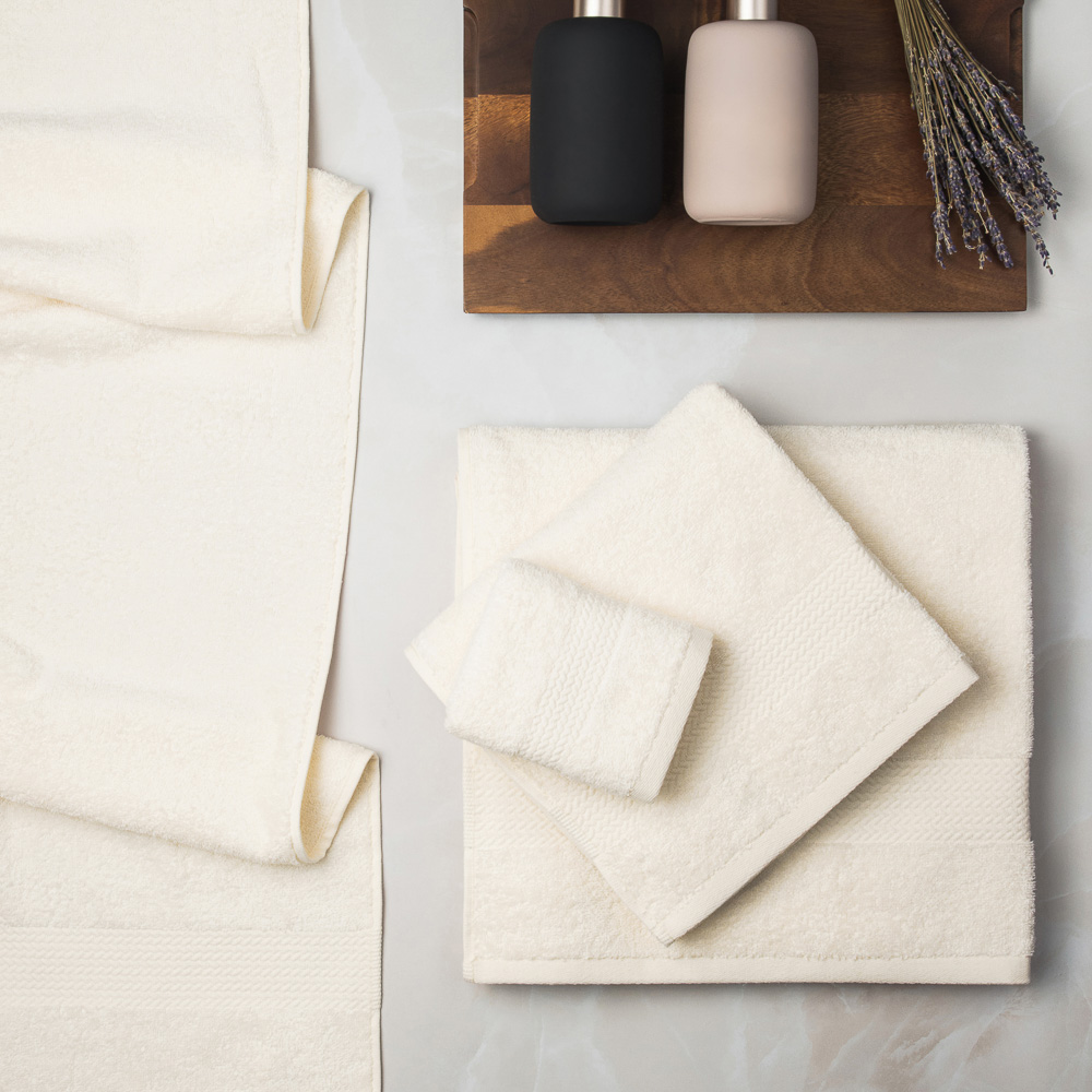 PROVANCE Марисса Комплект полотенец махровых, 100% хлопок, 30х50, 50х90, 70х130, 400г/м, молочный, арт.№ 484-178