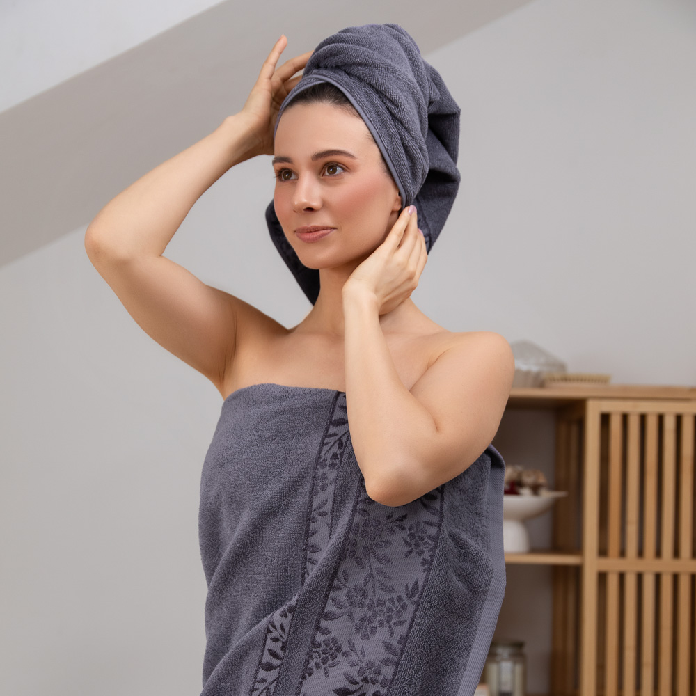 PROVANCE Шарли Комплект полотенец махровых, 100% хлопок, 30х50, 50х90, 70х130, 430г/м, фиолетовый, арт.№ 484-180