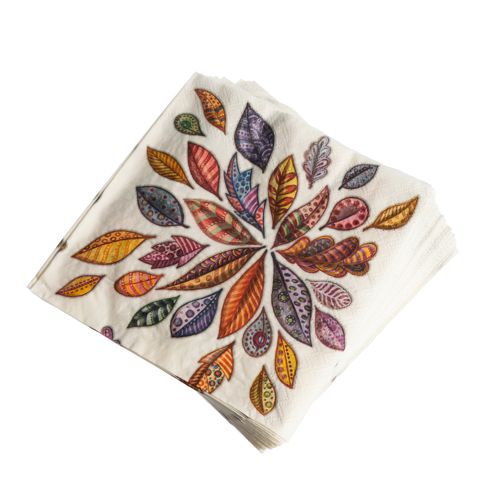 Салфетки бумажные 20шт, двухслойные, 33x33см, 2 дизайна, арт.№ 437-270