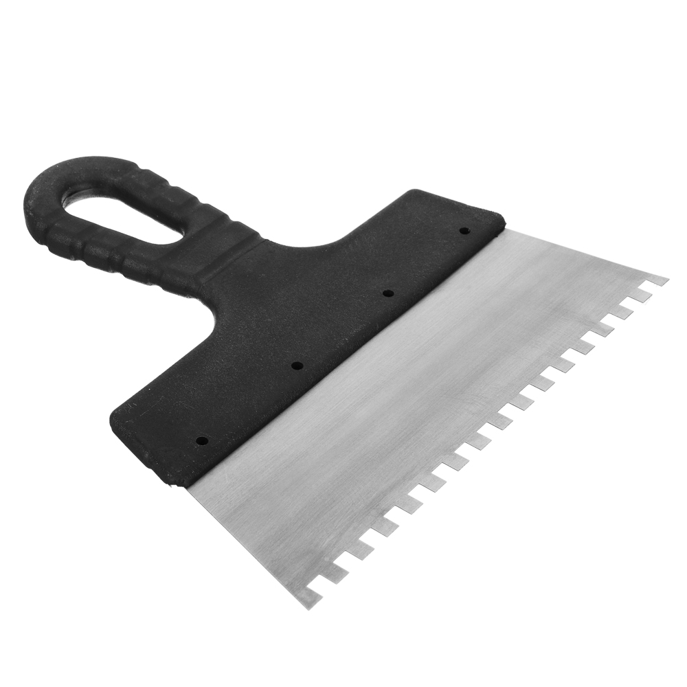 РОКОТ Шпатель металл (нерж.), пластиковая ручка 200 мм, зуб 6х6, арт.№ 683-152