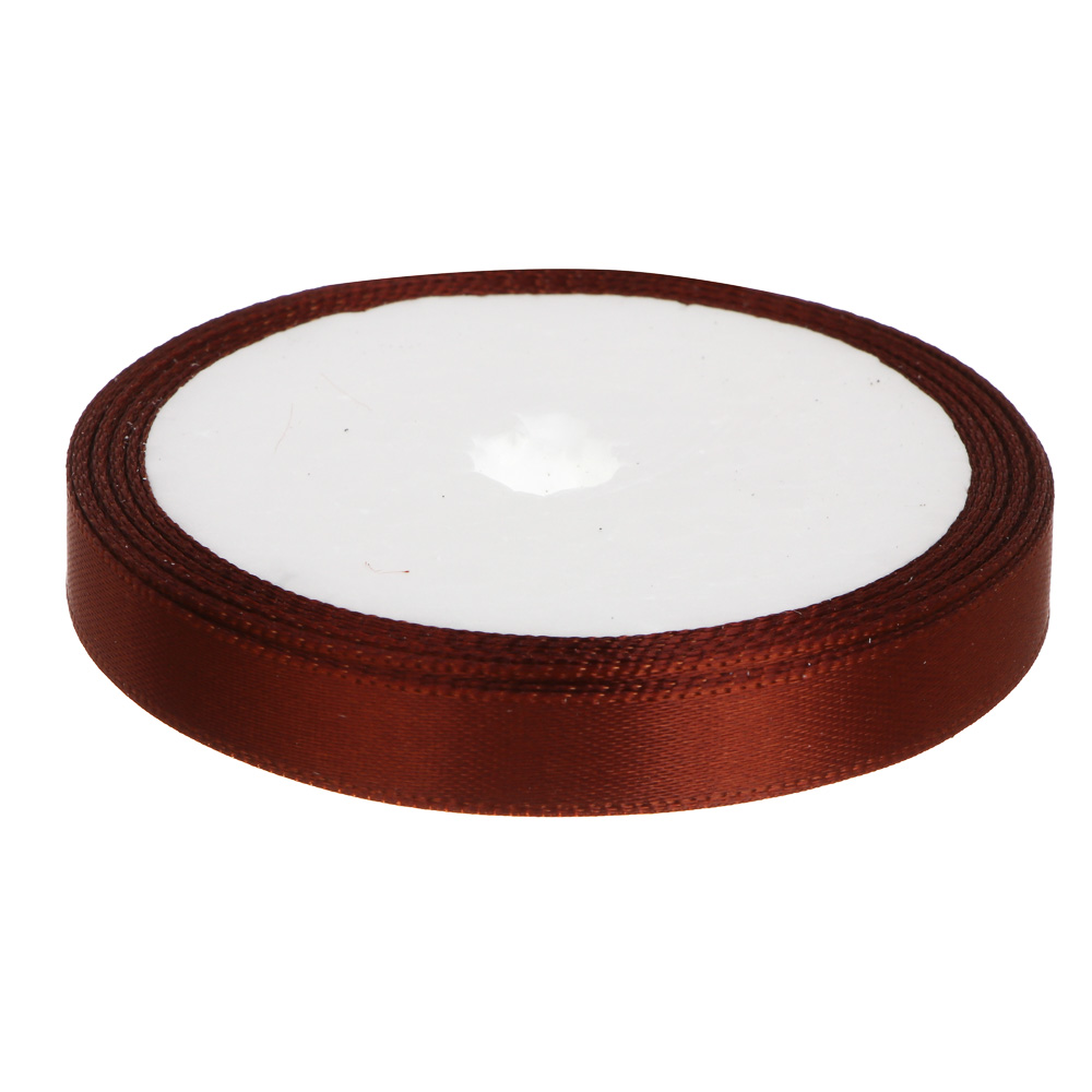 Лента для подарков атласная набор 5 цветов, 1 см x 4,5 м, полиэстер, арт.2, арт.№ 505-163