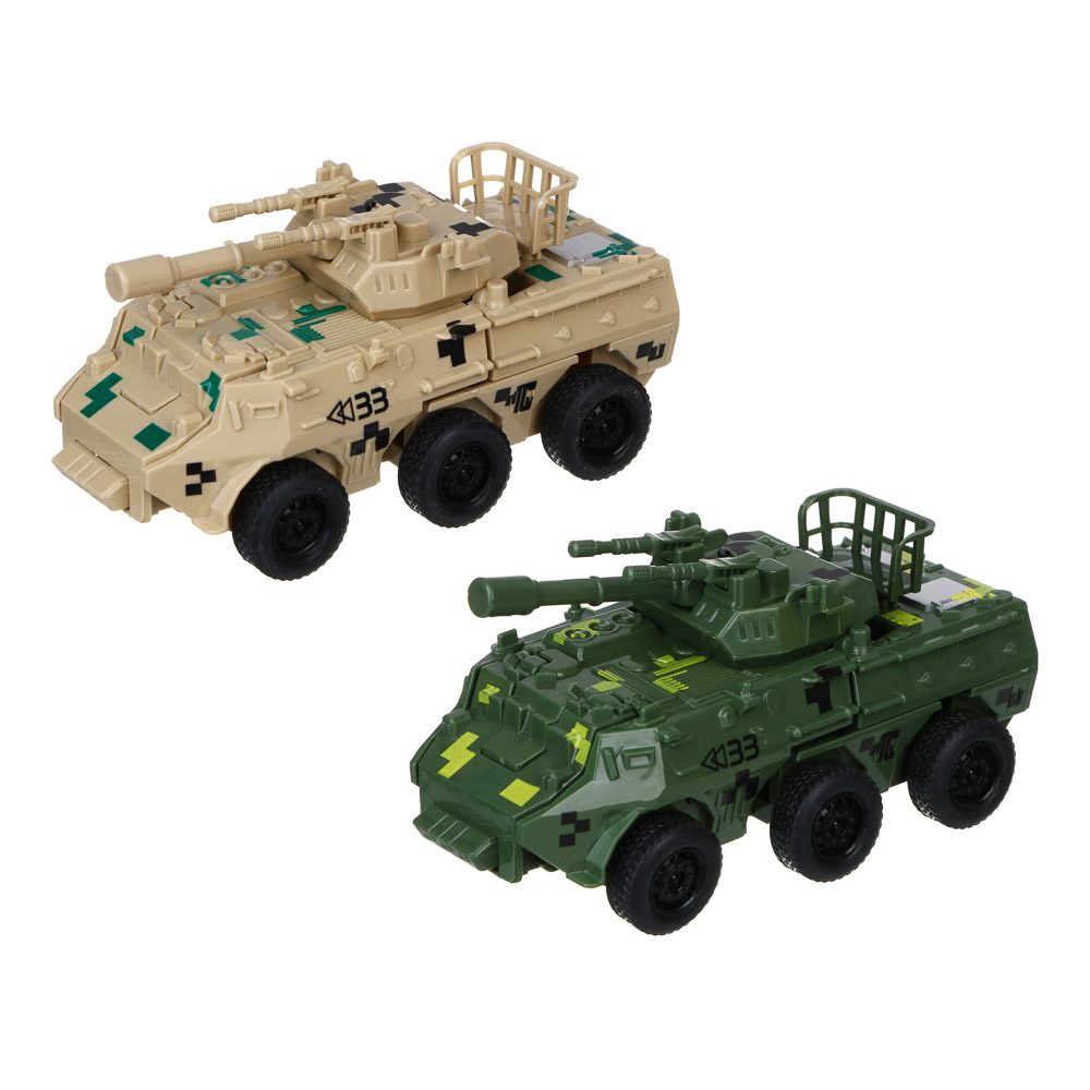ИГРОЛЕНД Бронетрансформер "Военная операция" 2 в 1, удар, ABS, 14х7х7,5 см, 2 дизайна, арт.№ 296-003