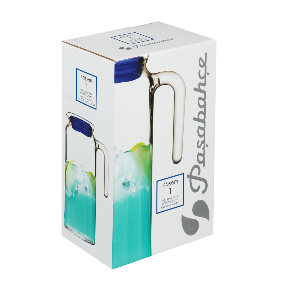 PASABAHCE  Кошем Кувшин с пласт. крышкой 1000 мл, стекло, арт.№ 878-598