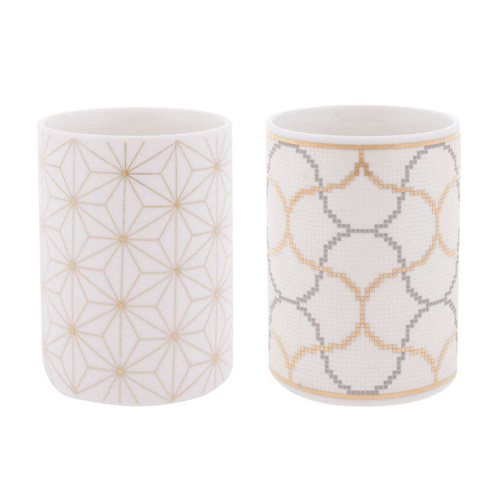 VETTA Стакан для ванной комнаты "Золотое сечение", керамика, 2 дизайна, арт.№ 463-024