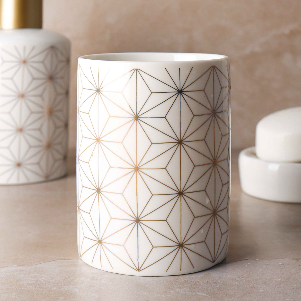 VETTA Стакан для ванной комнаты "Золотое сечение", керамика, 2 дизайна, арт.№ 463-024