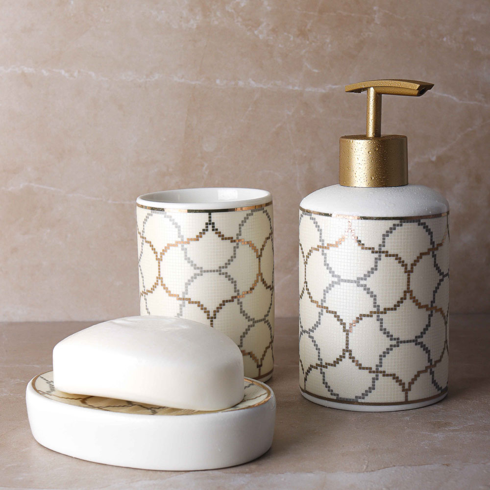 VETTA Стакан для ванной комнаты "Золотое сечение", керамика, 2 дизайна, арт.№ 463-024