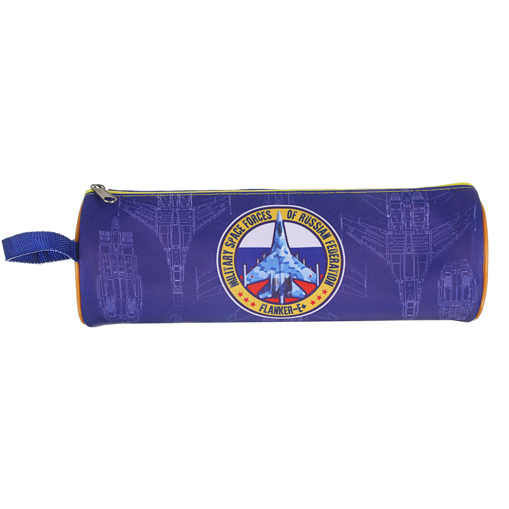 Фланкер Пенал мягкий круглый, 21х7х7см, ПВХ 0,8мм, с ручкой, с антисминаемым вкладышем, арт.№ 238-208