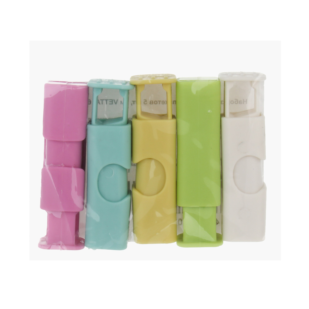 Набор зажимов для пакетов тм VETTA, пластик, 6х1,8 см, 5шт, арт.№ 438-280