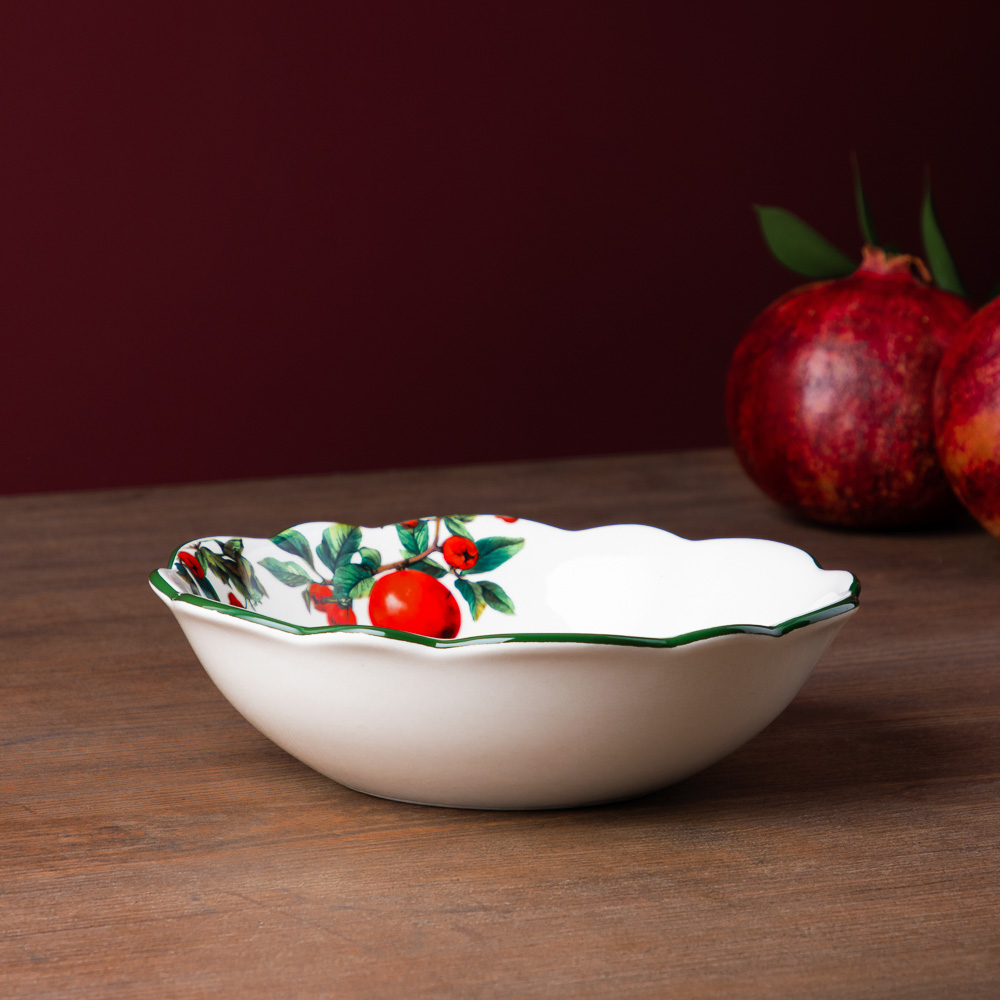 MILLIMI Гранат Салатник, 800мл, 20,5х6см, керамика, арт.№ 824-141