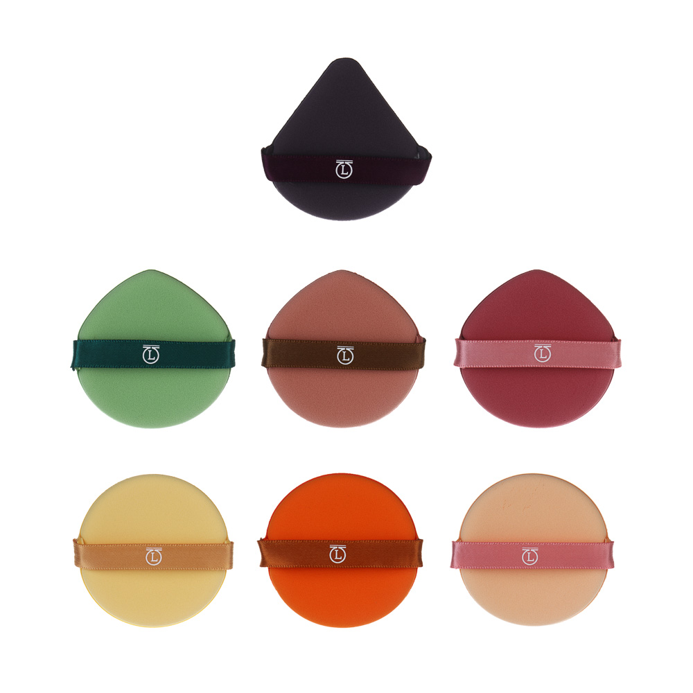 Набор спонжей для макияжа 7 шт в тубусе тм ЮНИLOOK, полиуретан, полиэстер, d5см, арт.№ 357-388