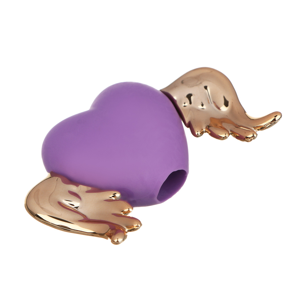 Ластик-топпер в форме сердечка с крыльями, 3 цвета, ТПР, АБС пластик, 5х3,5х1,5 см, арт.№ 607-035